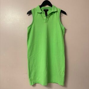 Ralph Lauren Sleeveles Polo Dress Green Women Size L
